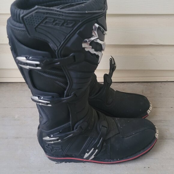 Fox Racing PRO FORMA Motocross BIKE Boots (MATTE BLK & SILVER) US Men's size 14 - Picture 6 of 15